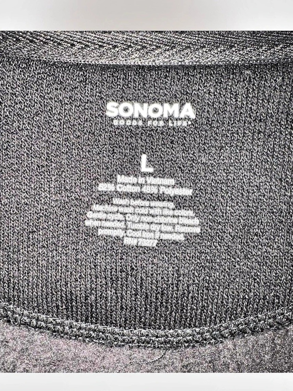 SONOMA Men's Half-Zip Sweatshirt in Brown Size Large - Picture 3 of 3